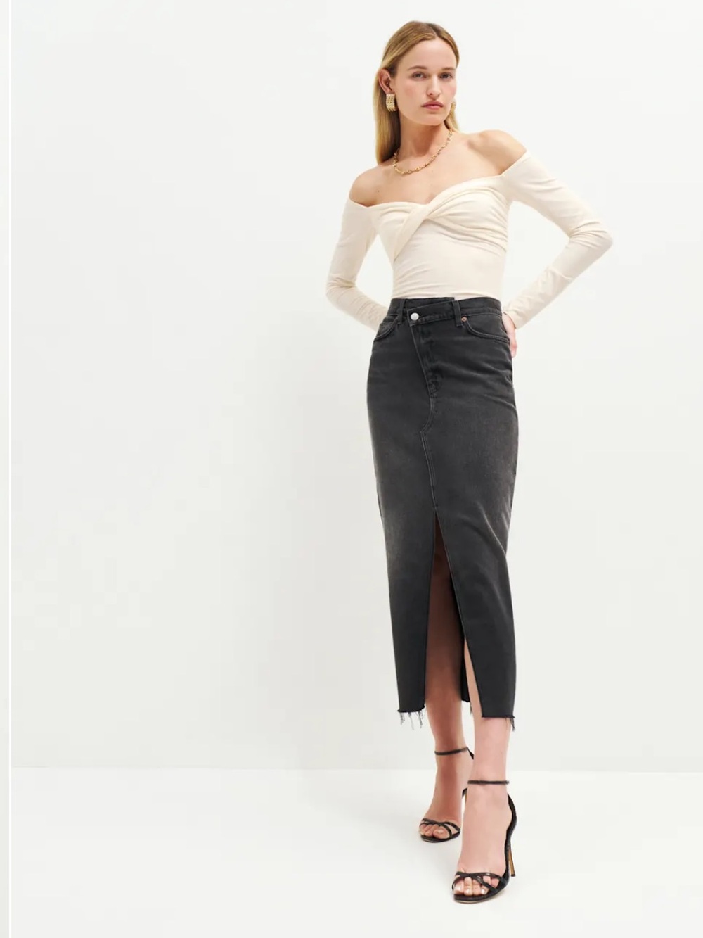 reformation anita twist knit top